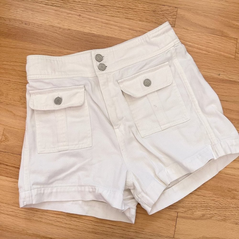 Gap High Waisted White Shorts